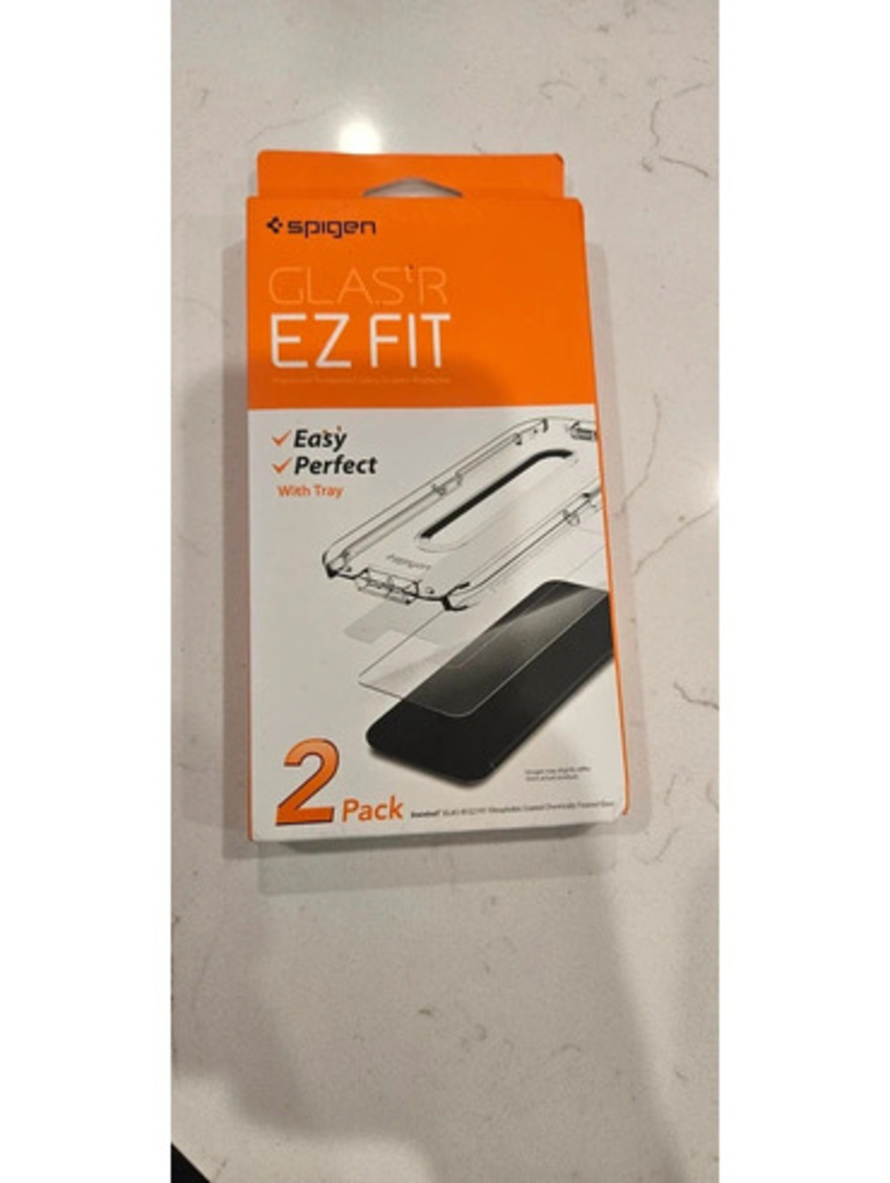 Spigen GLAS.tR EZ Fit iPhone 11 Pro Max XS Max Screen Protector 2 Pack